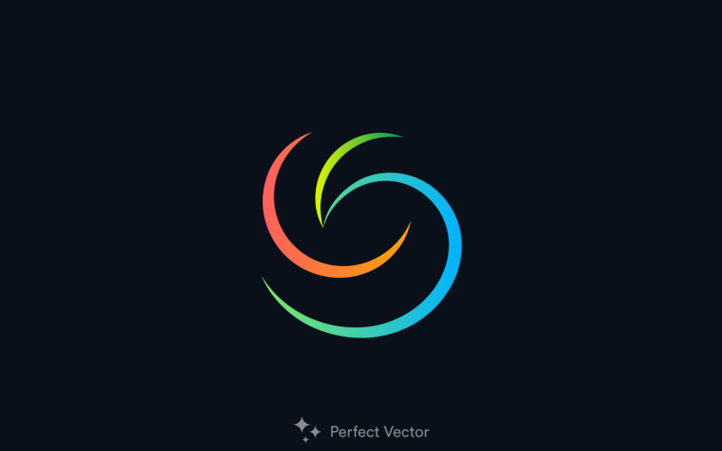 bird abstract round logo concept for business original
