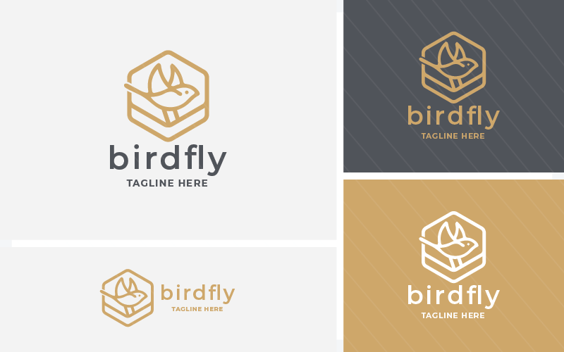 bird fly animal vector logo original