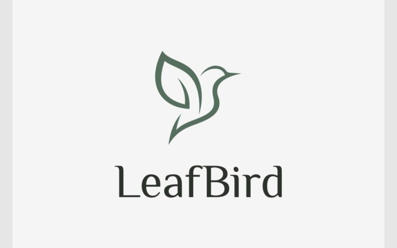 bird fly wing leaf organic logo original