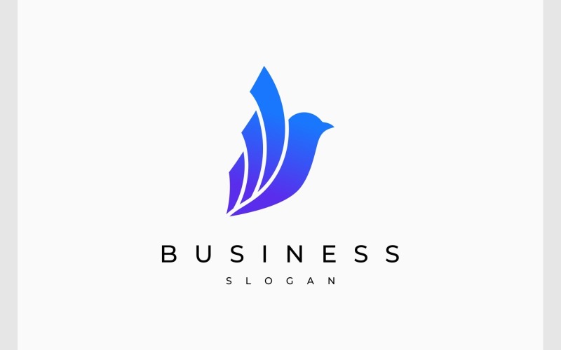 bird flying success chart wing logo original