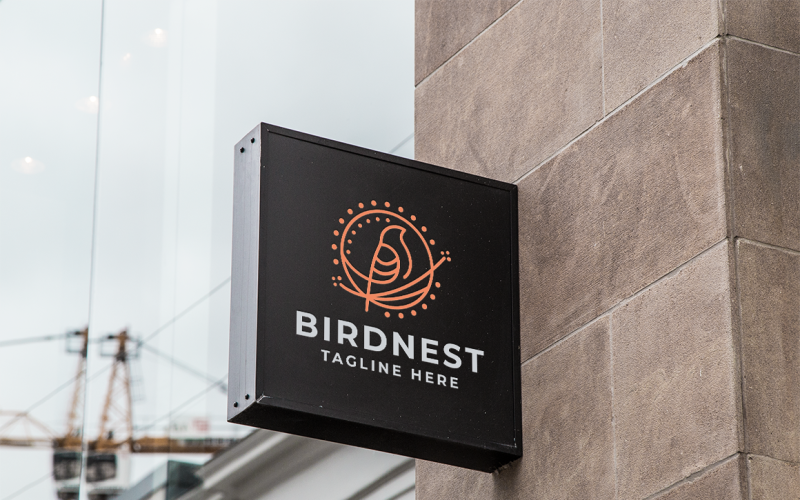 bird nest logo pro template original