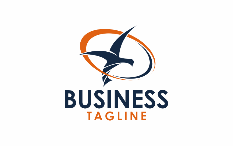 bird oval circle logo template original