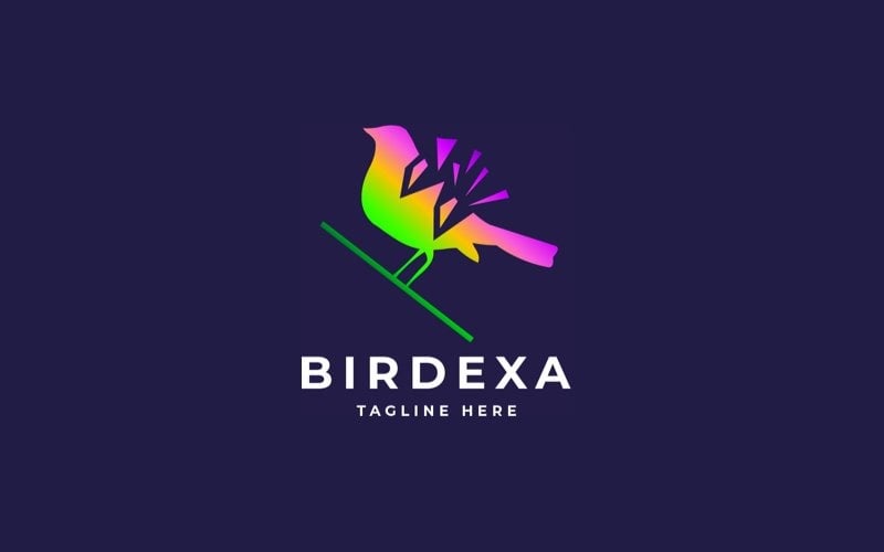 bird pixel professional logo template original