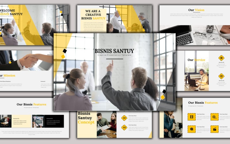 bisnis santuy creative business powerpoint template original