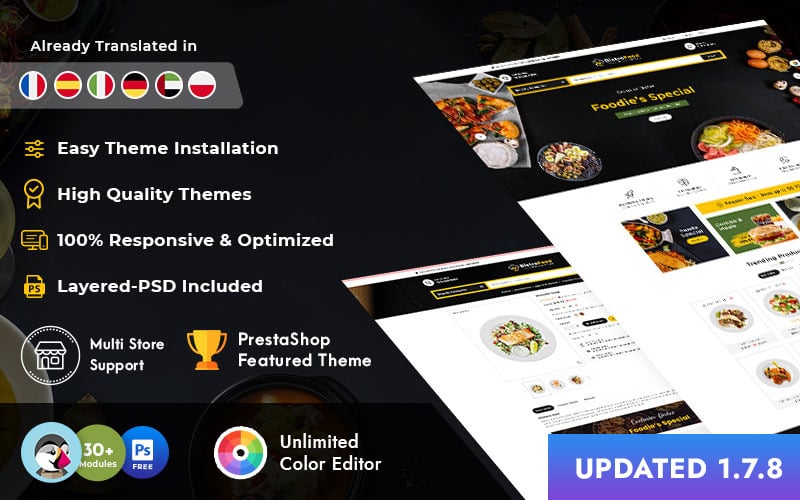 bistro food delicious amp tasty prestashop theme original