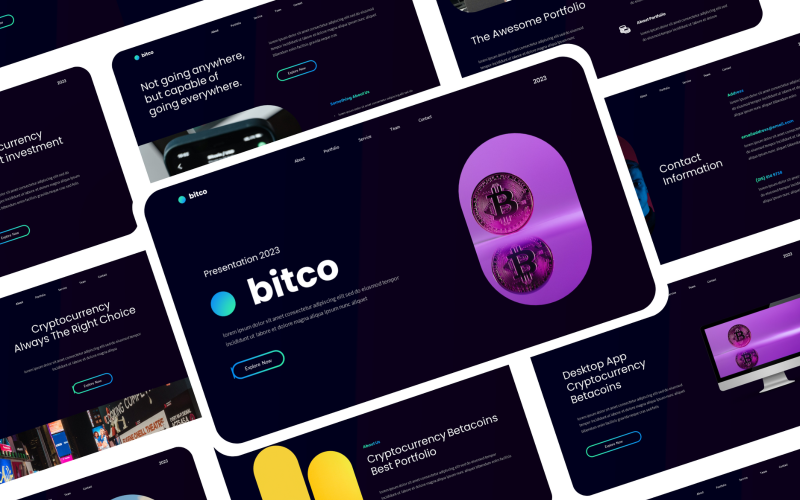 bitco blockchain powerpoint template original