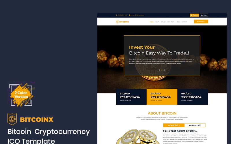 bitconx bitcoin amp cryptocurrency landing page template original