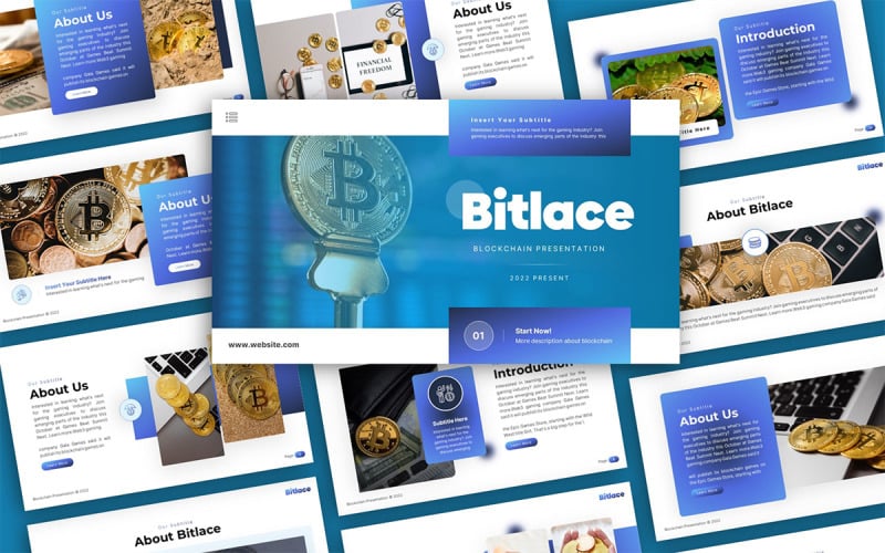 bitlace blockchain multipurpose powerpoint presentation template original