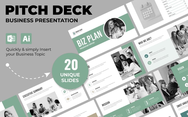 biz plan business presentation design original