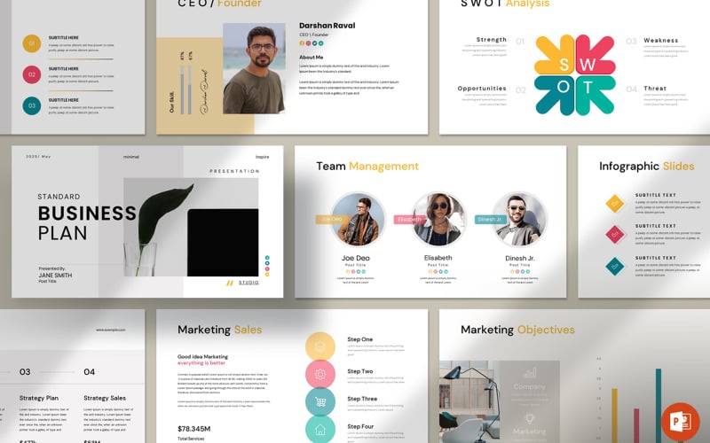 biz plan presentation layout template original