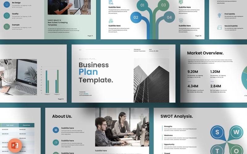 biz plan presentation powerpoint template original