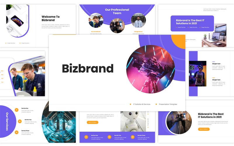 bizbrand it solution amp service powerpoint original
