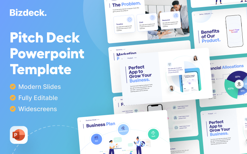 bizdeck pitch deck powerpoint presentation template original