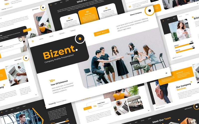 bizent company profile powerpoint template original