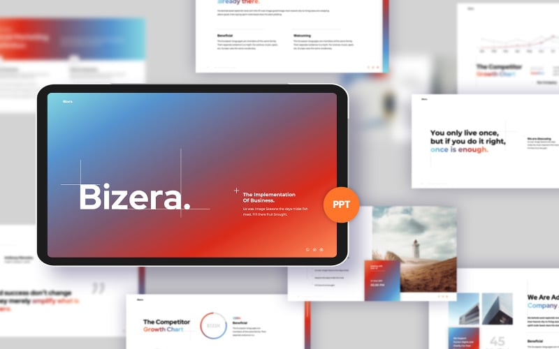 bizera business powerpoint template original