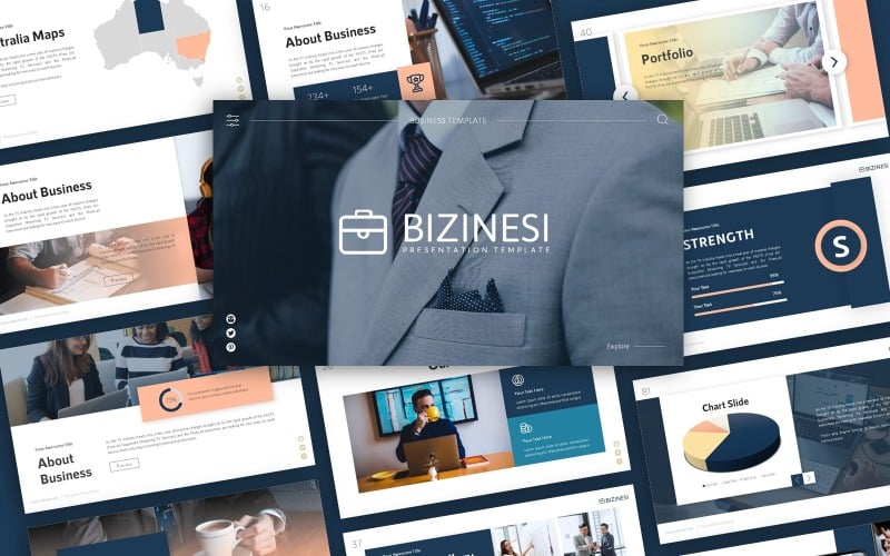bizinesi business presentation powerpoint template original