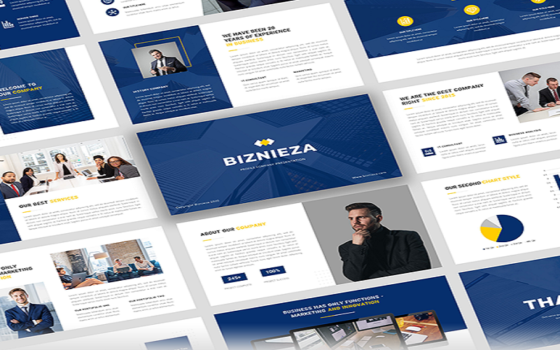 biznieza company profile powerpoint template original