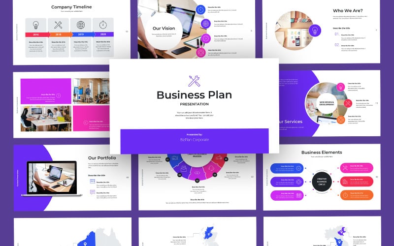 bizplan business plan powerpoint template original