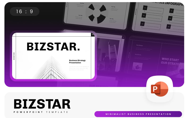 bizstar business minimalist powerpoint template original