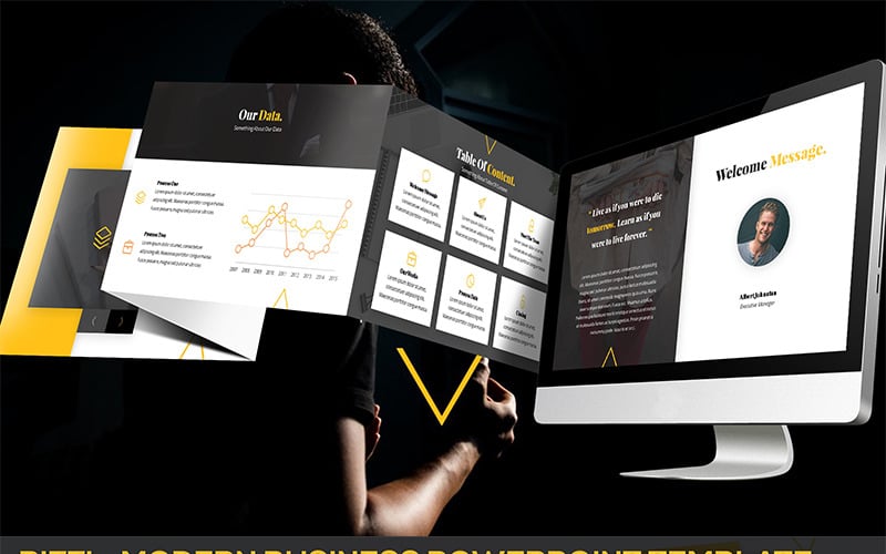 bizzi modern business powerpoint template original