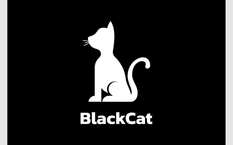 black cat silhouette logo original