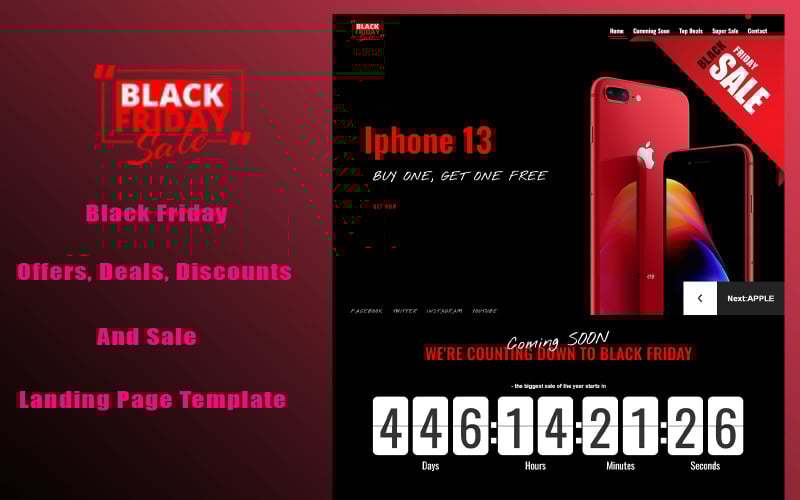 black friday fancy coupons offers deals discounts and sale black friday landing page template original