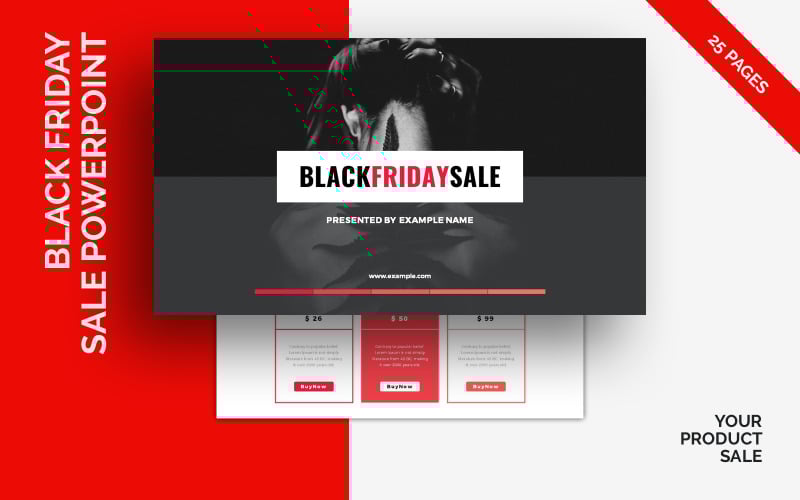 black friday product sale powerpoint template original