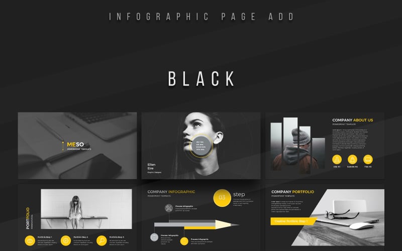 black powerpoint template original