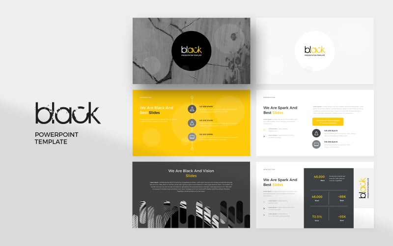 black powerpoint template original