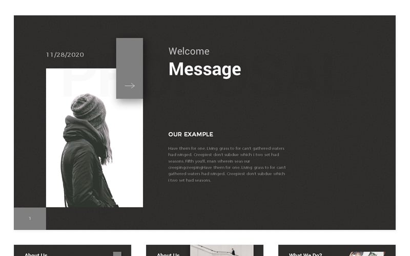 black powerpoint template original