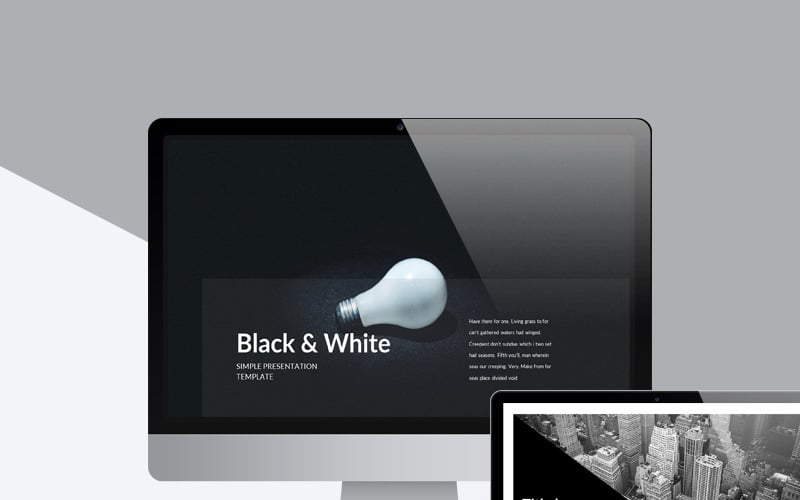 black white powerpoint template original