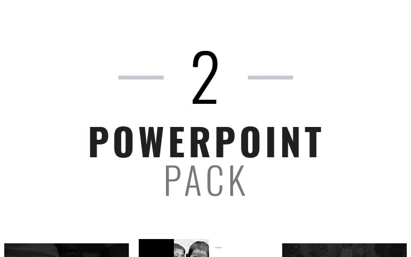 black white presentation pack powerpoint template original