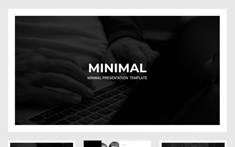 black white presentation powerpoint template original
