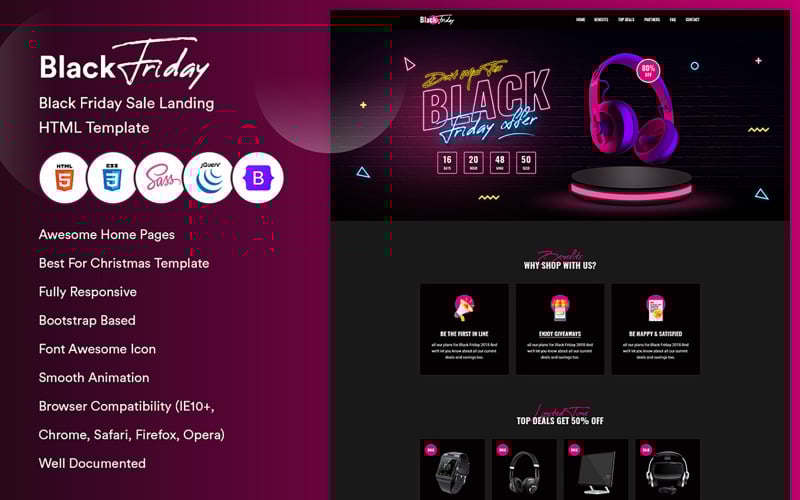 blackfridos black friday landing page template original