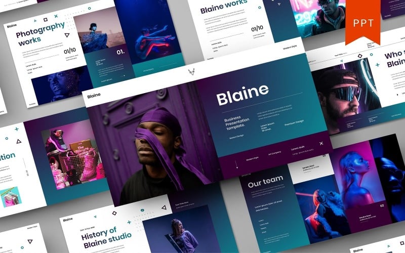 blaine business powerpoint template original