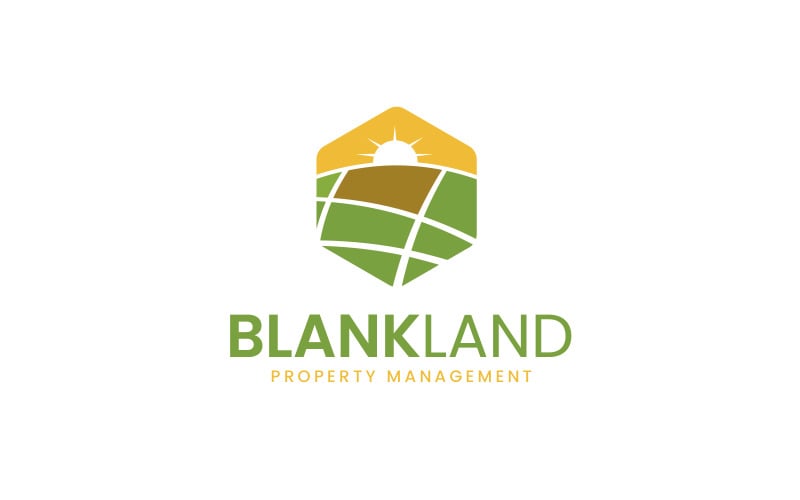 blank land properties logo design template original
