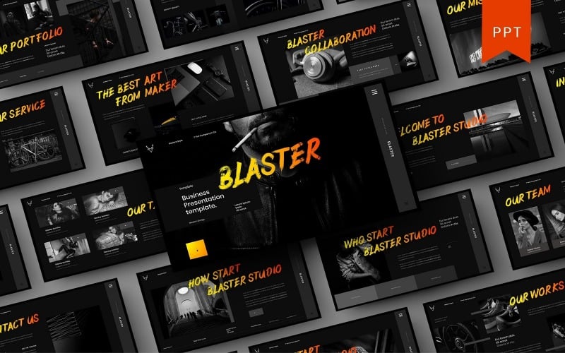 blaster business powerpoint template original