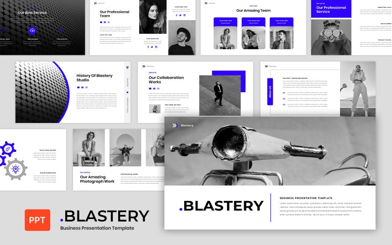 blastery business presentation powerpoint template original