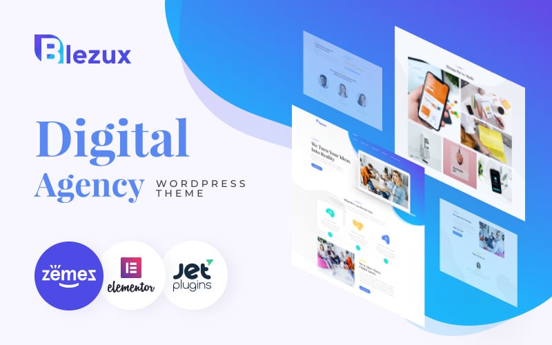 blezux digital multipurpose modern wordpress elementor theme original