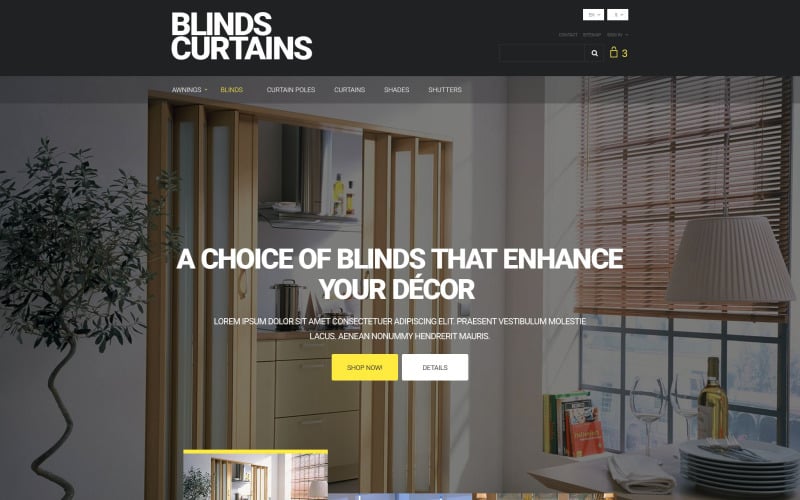 blinds and curtains prestashop theme original