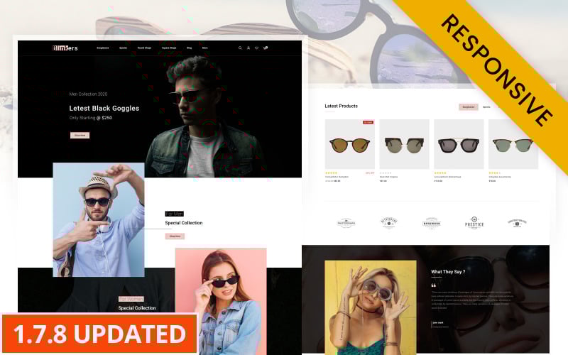 blinkers goggles store prestashop theme original