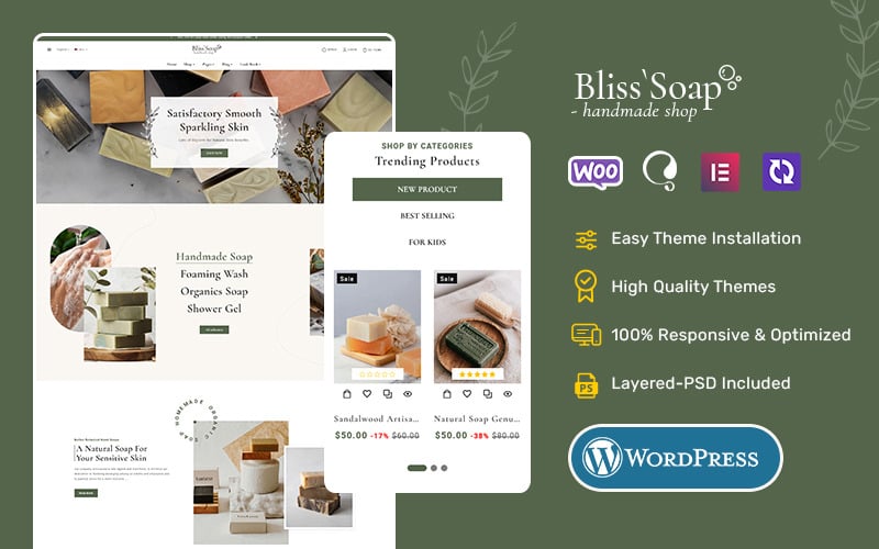 blisssoap woocommerce crafted theme for handmade soap soy candle artistic makers original