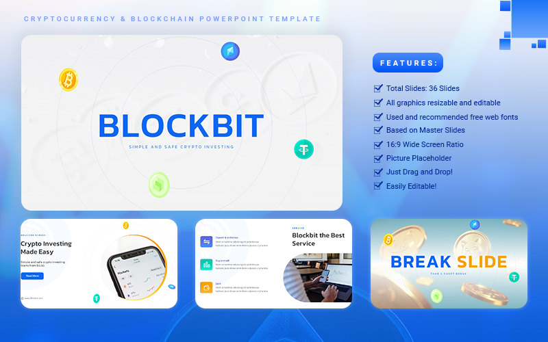 blockbit cryptocurrency amp blockchain powerpoint template original