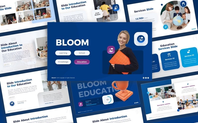 bloom education multipurpose powerpoint template original
