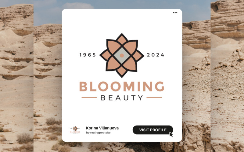 blooming beauty logo template elegant and timeless design for your brand original