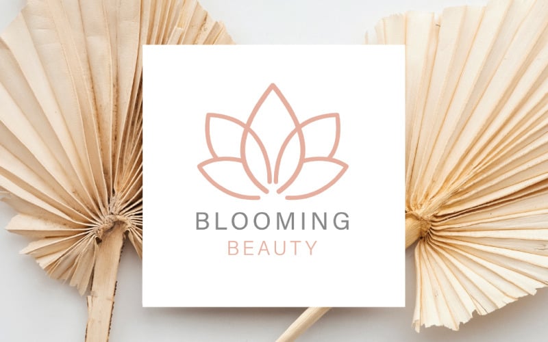blooming beauty logo template elegant editable and ready to use vector design original