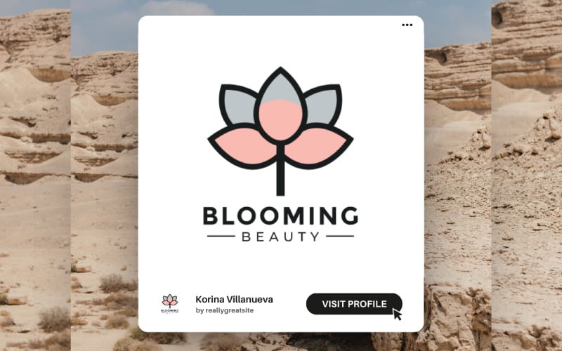 blooming beauty logo template sophisticated and eye catching for your business original