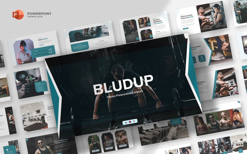 bludup gym amp fitness powerpoint template original