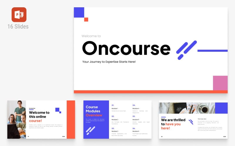 blue orange modern online course presentation original