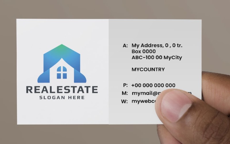 blue real estate pro logo original